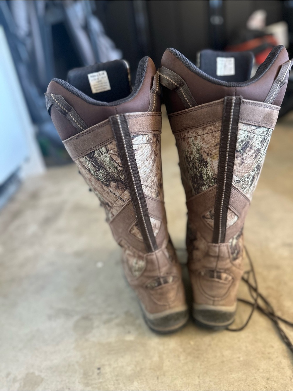 Cabela's Women's Tall Lace-Up Camouflage Hunting Boots - Brown Camo - Picture 3 of 6